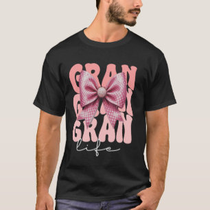 Grote Coquette Strikroze Schattige Oma Moederdag T-shirt