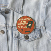 Grote Cornhole Speler Humor Ronde Button 7,6 Cm (In situ)