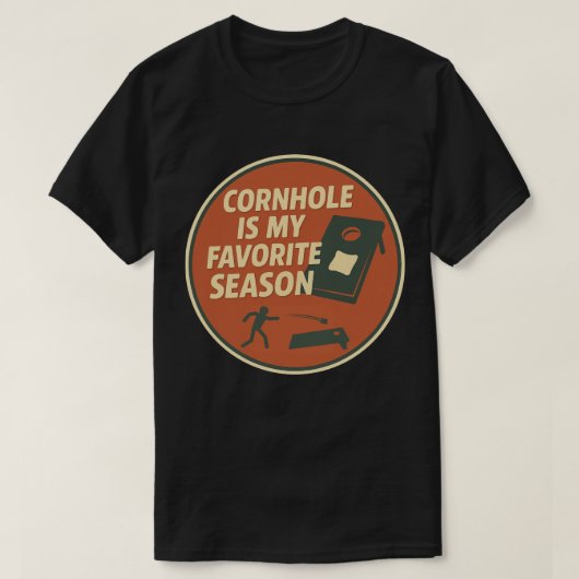 Grote Cornhole Speler Humor T-shirt (Design voorkant)
