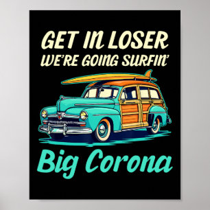 Grote Corona Del Mar Beach Surf Girl Vrouwen Manne Poster