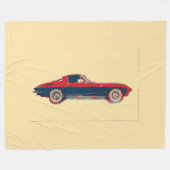 Grote Corvette Blanket Fleece Deken (Voorkant (Horizontaal))