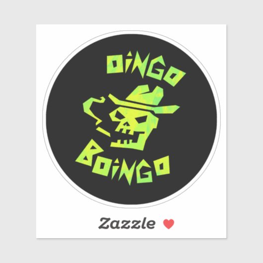 Grote cowboy-schedel Oingo Boingo-sticker Sticker (Vel)