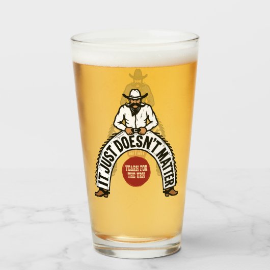 Grote Cowboys Wit & Zwart Glas (Voorkant gevuld)