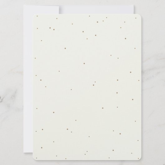 Grote crème sneeuwbes + eucalyptus krans bruiloft kaart (Achterkant)