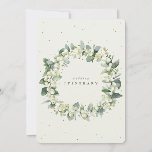 Grote Crème Snowberry + Eucalyptus trouwroute (Achterkant)