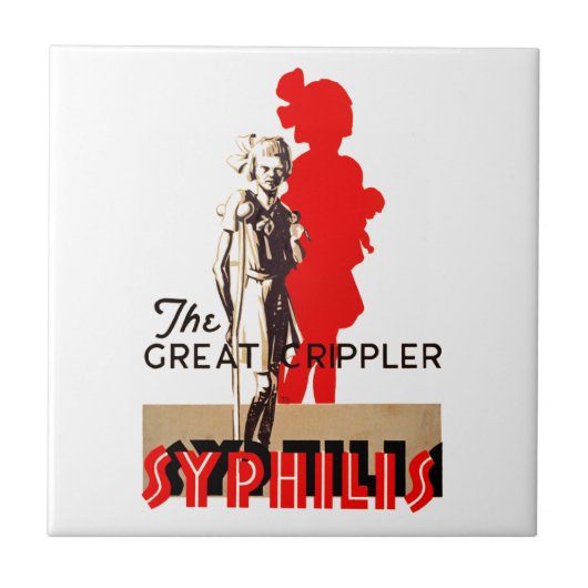 Grote Crippler ~ Syphilis Tegeltje (Voorkant)