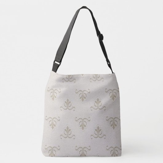 Grote, Crown Patterned Cross-Body Canvas tas (Achterkant)