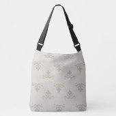 Grote, Crown Patterned Cross-Body Canvas tas (Voorkant)