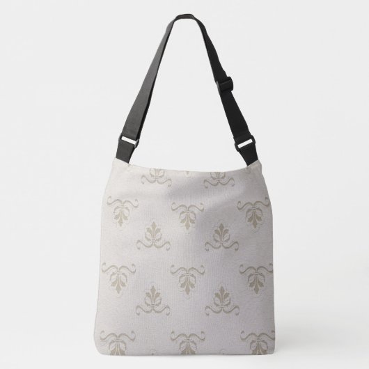 Grote, Crown Patterned Cross-Body Canvas tas (Voorkant)