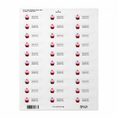 Grote Cupcake & Kers Waterverf Feest Uitnodiging Etiket (Full Sheet)