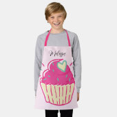 Grote Cupcake Kids Roze Schort (Gedragen)