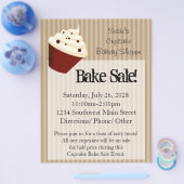 Grote Cupcake, Zachte Mocha Strepen Bak Verkoop Fl Flyer (Enkel)