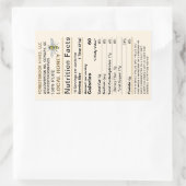Grote Custom Honey Nutrition Label met Bee Gold (Tas)