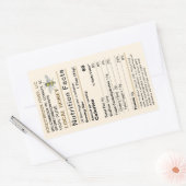 Grote Custom Honey Nutrition Label met Bee Gold (Envelop)