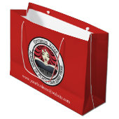 Grote Custom Shopping Bag met Company Logo Groot Cadeauzakje (Voorkant Gekanteld)
