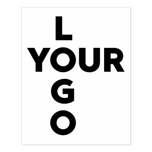 Grote Custom Vertical Business Company Logo Rubberstempel (Afrduk)