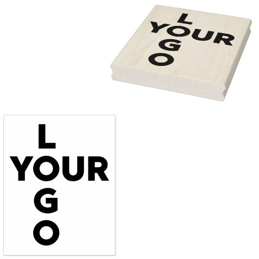 Grote Custom Vertical Business Company Logo Rubberstempel (Gestempeld)