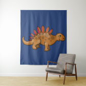 Grote Cute Stegosaurus Kinder Muur Aanhangen voor  Wandkleed (In situ)