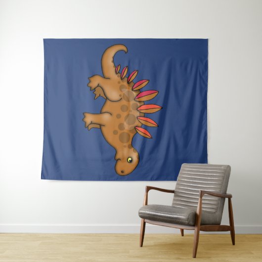 Grote Cute Stegosaurus Kinder Muur Aanhangen voor  Wandkleed (In Situ (horizontaal))