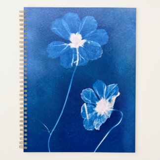 Grote cyanotype kosmos bloem agenda / planner