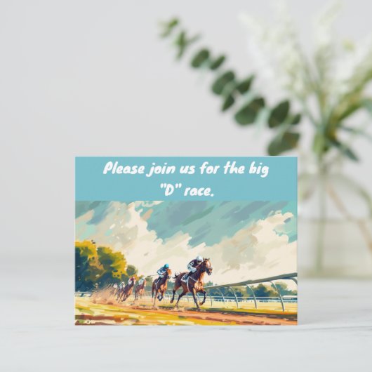 GROTE "D" RACE UITNODIGING (Staand voorkant)