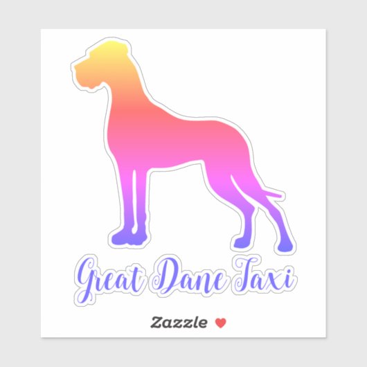 Grote Daan Silhouette Vinyl wissen en opleggen Sticker (Vel)