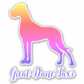 Grote Daan Silhouette Vinyl wissen en opleggen Sticker (Voorkant)