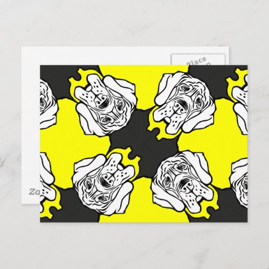 Grote Daanpatroonkoppen Briefkaart (Voorkant / Achterkant)