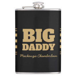 Grote Daddy geruite namaak goud en zwart Heupfles