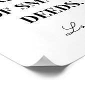 grote daden bestaan uit kleine daden - lao tzu qu poster (Hoek)