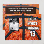 GROTE DAG - BASKETBAL - 13E INVITATIE/FOTO KAART (Voorkant / Achterkant)