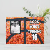 GROTE DAG - BASKETBAL - 16E INVITATIE/FOTO KAART (Staand voorkant)