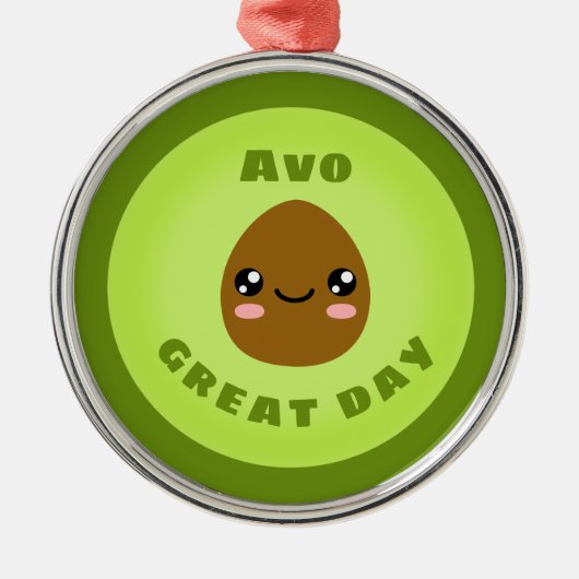 Grote dag in Avo Metalen Ornament (Voorkant)
