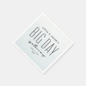 Grote dag in de oceaan, blauwe bestemming bruiloft servet (Hoek)