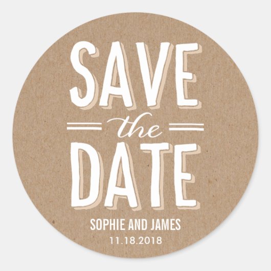 Grote Dag Save The Date Sticker (Voorkant)