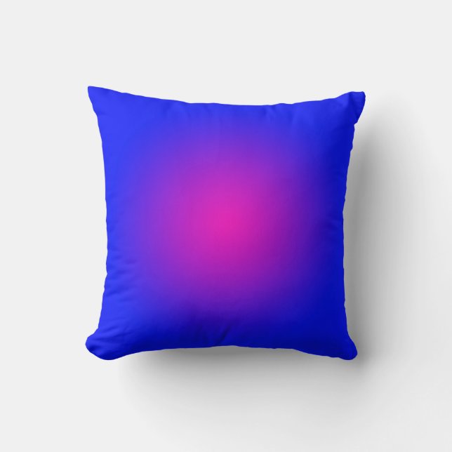Grote dag voor de Blauwe en Magenta Kussen (Voorkant)