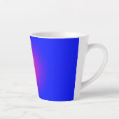 Grote dag voor de Blauwe en Magenta Latte Mok (Rechts)