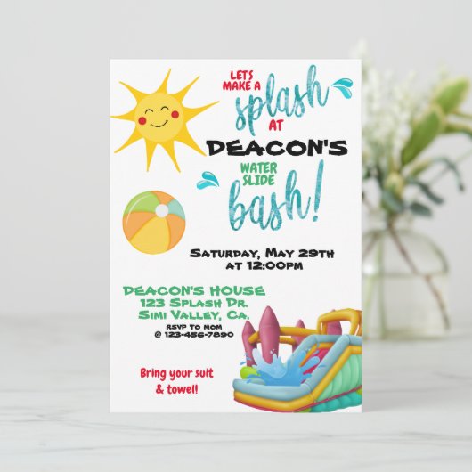 GROTE DAG, WATERSLIDE, HUISHOUDENS, KINDEREN, ZOME (Staand voorkant)