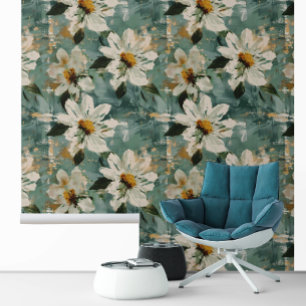 Grote Daisy Witte Bloem Floral Behang