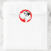 Grote Dane Big Head-merle Ronde Sticker (Tas)