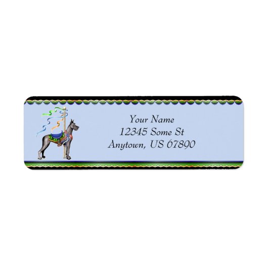 Grote Dane Black Carrousellabels Etiket (Voorkant)