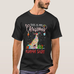 Grote Dane Boom Licht Hond Kerstmis Dit Is Mijn Ke T-shirt