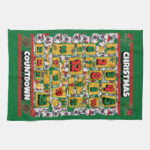 Grote Dane Counterdown-kerstrecorder kalenderhond Theedoek (Horizontaal)