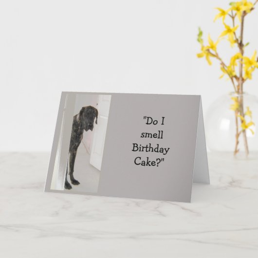 Grote Dane Dog Humor schoonmoeder-op-dag-Cake Kaart (Gele Bloem)
