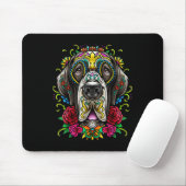 Grote Dane Dog Tattoo Dag van de dode Mexicaanse g Muismat (Met muis)