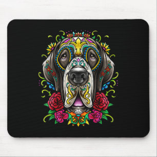 Grote Dane Dog Tattoo Dag van de dode Mexicaanse g Muismat