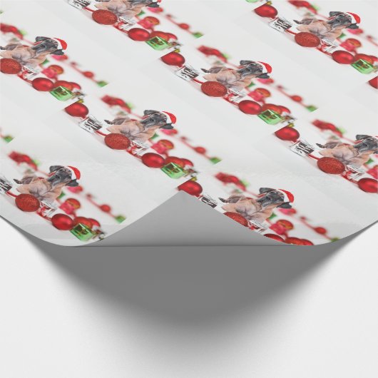 Grote Dane Hond met Kerstmis Ornamenten Cadeaus Cadeaupapier (Hoek)