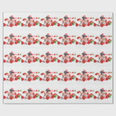 Grote Dane Hond met Kerstmis Ornamenten Cadeaus Cadeaupapier (Vlak)