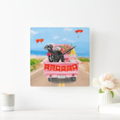 Grote Dane-hond Valentijnsdag-vrachtwagen Vierkante Klok (Huis)