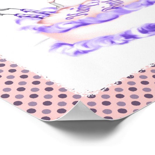 Grote Dane Mantle Birthday Cake Poster (Hoek)